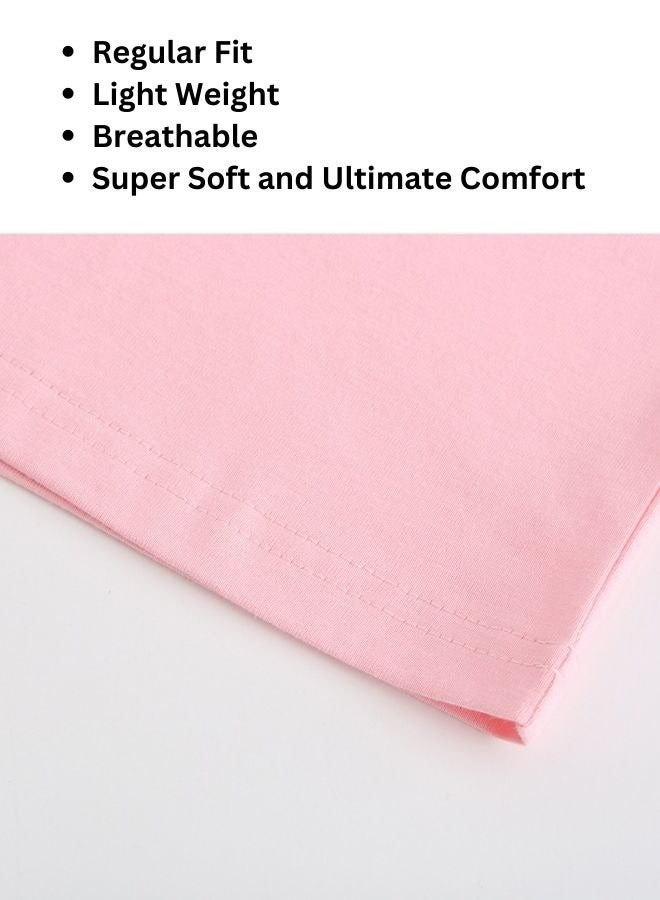 Mei Stylish Kids Unisex Pink Short Sleeve T-Shirt - Image 2