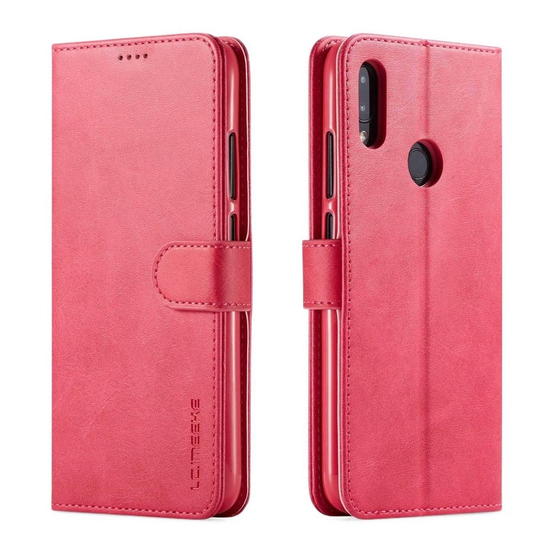 غطاء واقي، مقاوم باللون الأحمر للصدمات لـ Redmi Note 13 Pro، نمط المحفظة، حماية من السقوط، رمادي للمكتب للاستخدام الخارجي للمدرسة - Image 4