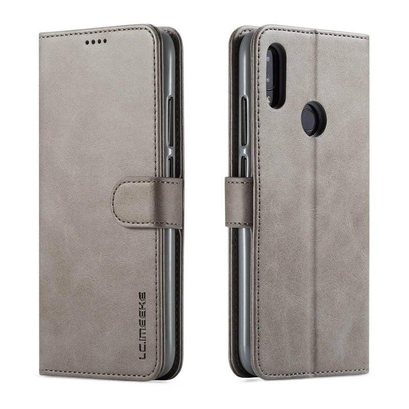 غطاء واقي، مقاوم باللون الأحمر للصدمات لـ Redmi Note 13 Pro، نمط المحفظة، حماية من السقوط، رمادي للمكتب للاستخدام الخارجي للمدرسة - Image 1