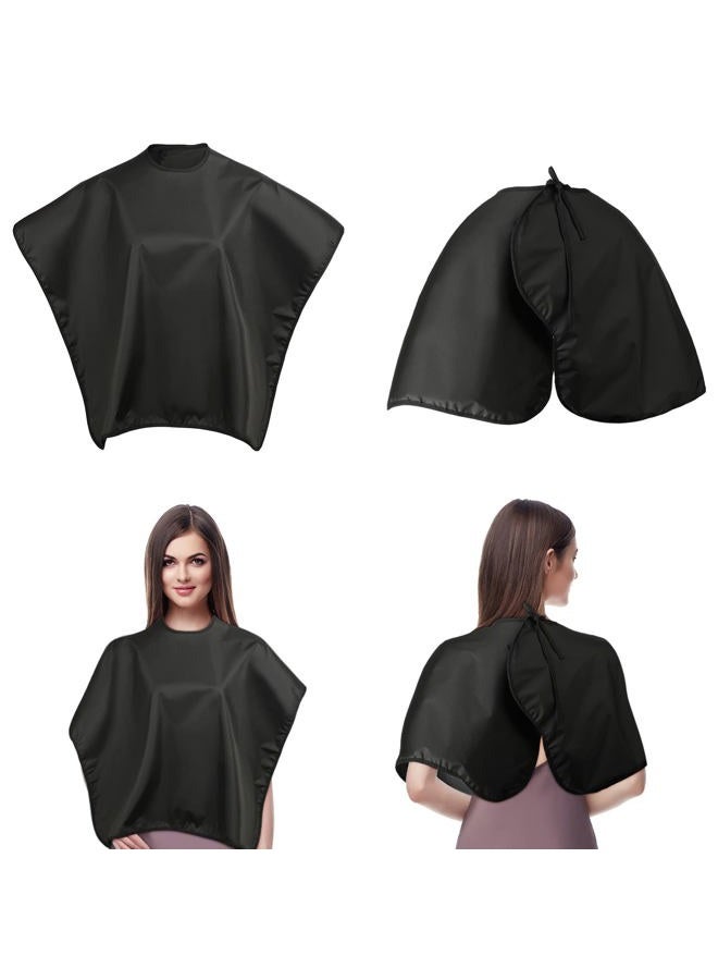 JenPen 3 Pieces Short Hair Dye Cape Waterproof Capes for Hair Stylist Hair Color Salon Capes for Clients Comb out Beard Shampoo Cape Cutting Styling Salon Capes and Smocks Makeup Apron, 3 Colors - Image 3