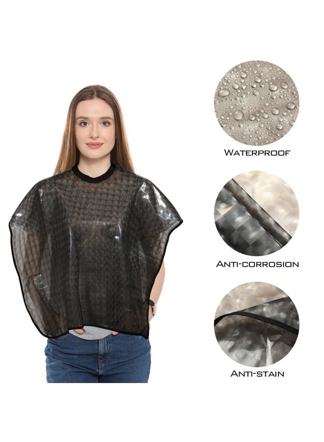 JenPen 3 Pieces Short Hair Dye Cape Waterproof Capes for Hair Stylist Hair Color Salon Capes for Clients Comb out Beard Shampoo Cape Cutting Styling Salon Capes and Smocks Makeup Apron, 3 Colors - Image 5