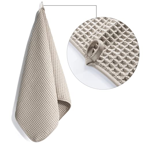 POLYTE Microfiber Lint Free Hand Towel, 16 x 30 in, 4 Pack (Waffle Weave) - Image 3