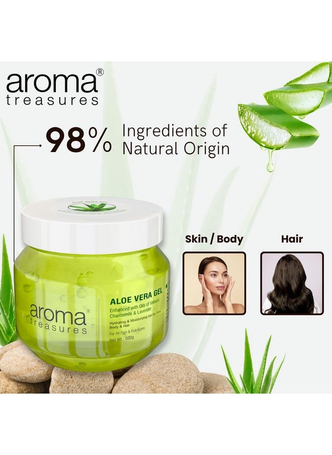 Aroma Treasures - Aloe Vera Gel For Face, Skin, Body & Hair | Paraben Free Aloevera Gel For Glowing Skin Suitable For Men & Women - 500 G - Image 1