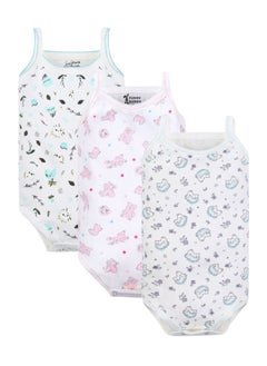 Funny Bunny Pack of  3 Cotton Strap Bodysuit for Baby  - Image 2
