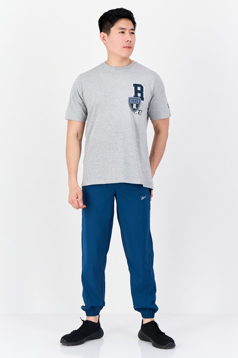 Reebok Men Sportswear Fit Short Sleeve Outdoor T-Shirt, Heather Grey - Image 4