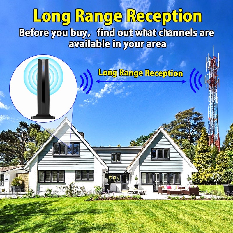 ApexWaveTV Digital TV Antenna for Smart TV Indoor,2026 TV Antenna with 3M Stick Base, 360Â°&Long Range Reception HDTV Antenna for Local Channels, Easy Installation Antennas for TVs Without Cable (7.0 in) - Image 5