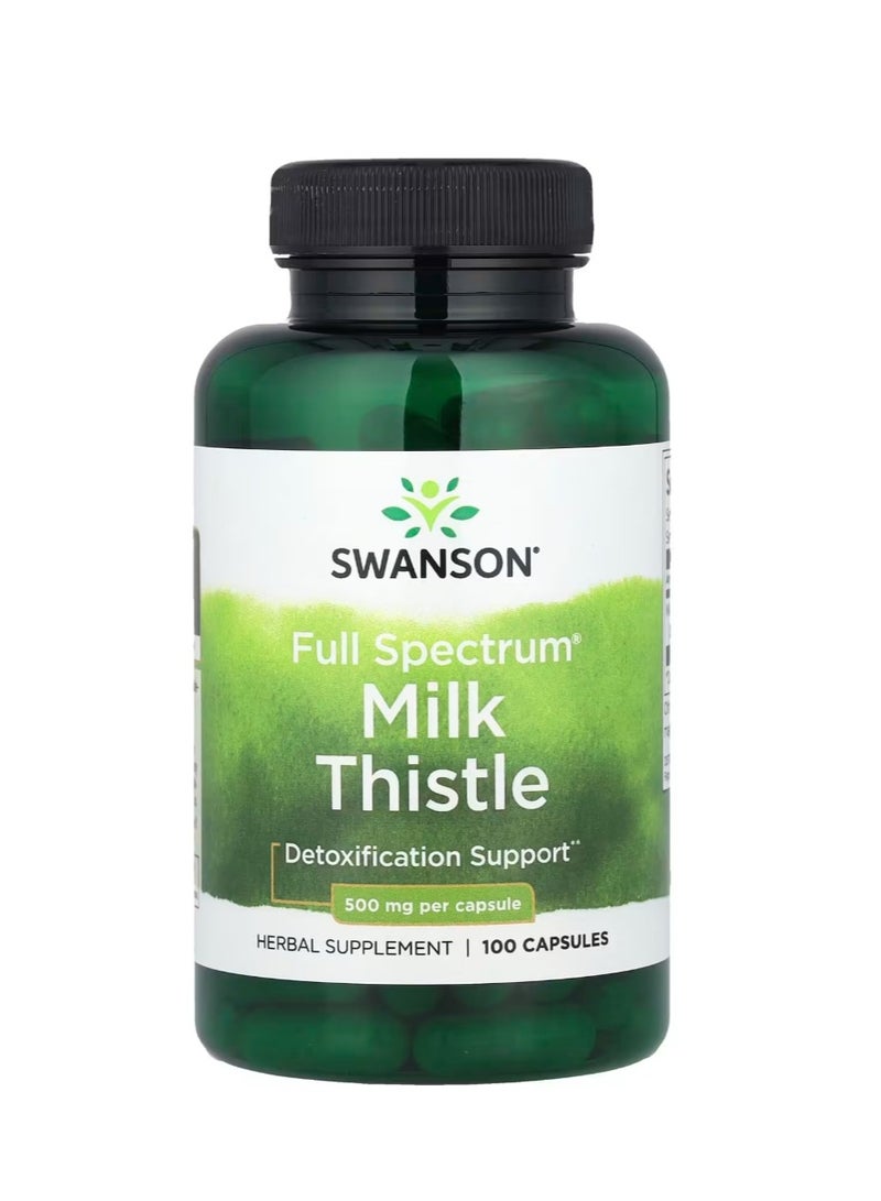 سوانسون شوك الحليب كامل الطيف 1000 مجم 100 كبسولة (500 مجم لكل كبسولة) - Image 1