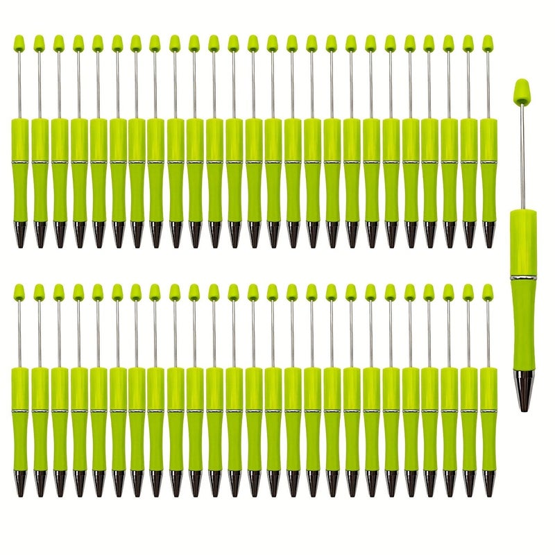 White 50Pcs Solid Color DIY Decorative Ballpoint Pens Creative Handmade Office Writing Supplies - Image 1