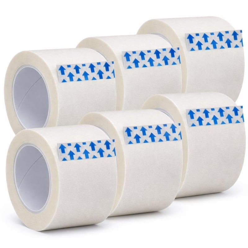 Vakly Paper Medical Tape for First Aid Emergency Wound Dressing 1" x 10 Yards [Pack of 6 Rolls] Lightweight Breathable Microporous Self Adhesive Latex Free Hypoallergenic Bandage Adhesion - Image 1