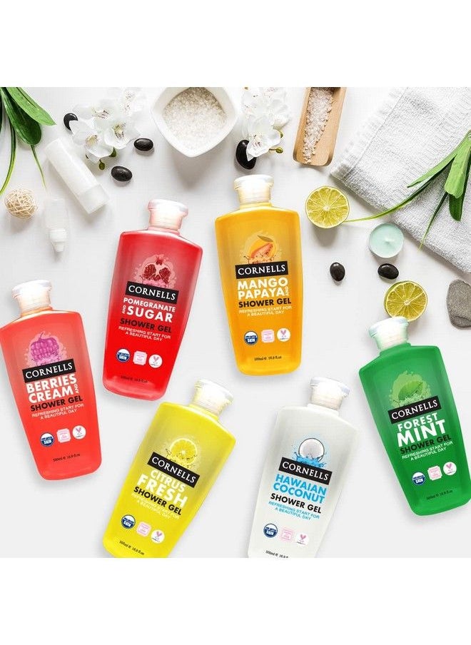 CORNELLS - Hawaian Coconut Natural Fruity Shower Gel White (Body Wash)500Ml For Glowing & Smooth Skin All Skin Types Daily Use Bodywash Paraban & Sulphate Free Vip Wow Bath & Body Gels - Image 1
