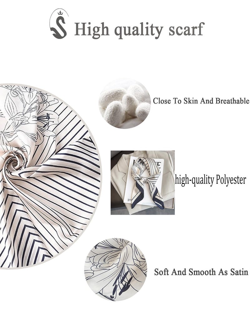 Saiusloa Neck Scarf For Womens Silky Head Scarves Hair Bandanas Square Scarf Fashion Accessories lightweight 27.5 * 27.5inch-16 - Image 5