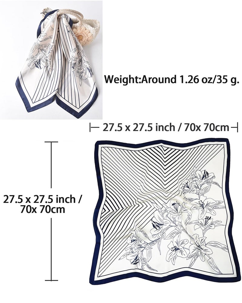 Saiusloa Neck Scarf For Womens Silky Head Scarves Hair Bandanas Square Scarf Fashion Accessories lightweight 27.5 * 27.5inch-16 - Image 3