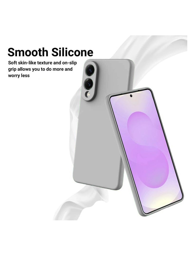 Samsung Galaxy S25 Edge 5G 2025 Premium Soft Liquid Silicone Case Cover - Grey