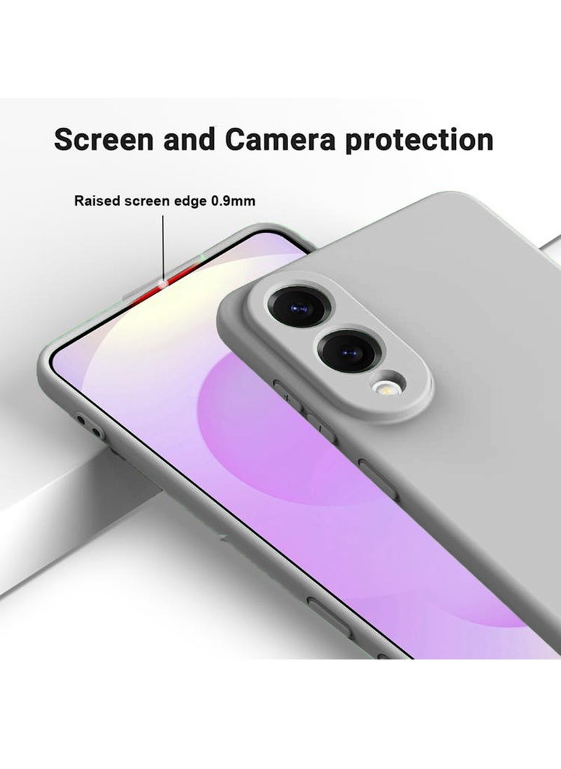 Samsung Galaxy S25 Edge 5G 2025 Premium Soft Liquid Silicone Case Cover - Grey