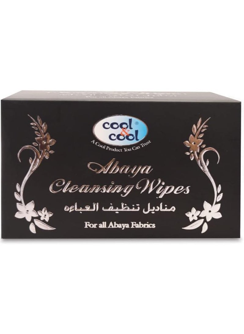 Cool & Cool - Cool & Cool Abaya Cleansing Wipes 12's - Gentle Fabric Care, Color Protect & Instant Cleansing - Image 1