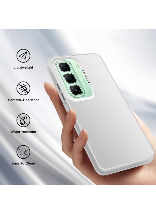 LiuShan Infinix Hot 50 5G Phone Case, Slim TPU Bumper Phone Cover,360°Full Body Shockproof Protective Case for Infinix Hot 50 5G White  - Image 4