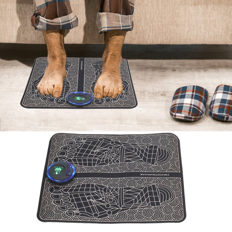 Foot Massager Mat Electrical Folding Massage Pad Leg Reshaping Massage Pad with Manual Switch for Traveling - Image 2