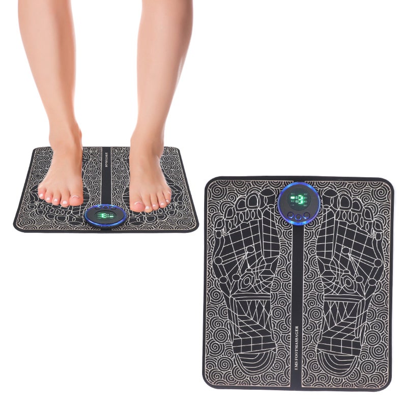 Foot Massager Mat Electrical Folding Massage Pad Leg Reshaping Massage Pad with Manual Switch for Traveling - Image 3