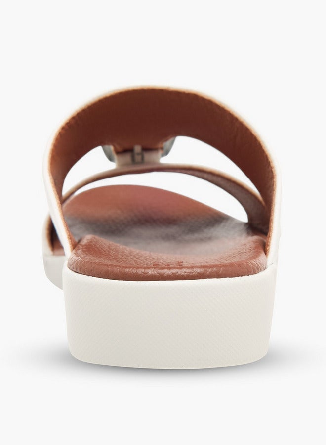 LBL by Shoexpress Textured Slip-On Arabic Sandals with Buckle Accent Ramadan Collection - Image 4