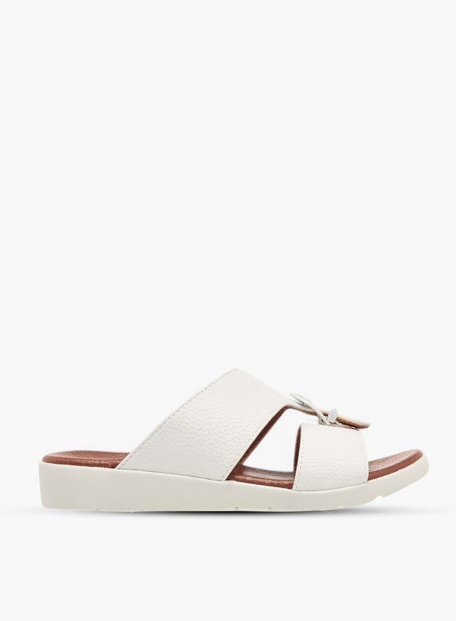 LBL by Shoexpress Textured Slip-On Arabic Sandals with Buckle Accent Ramadan Collection - Image 1