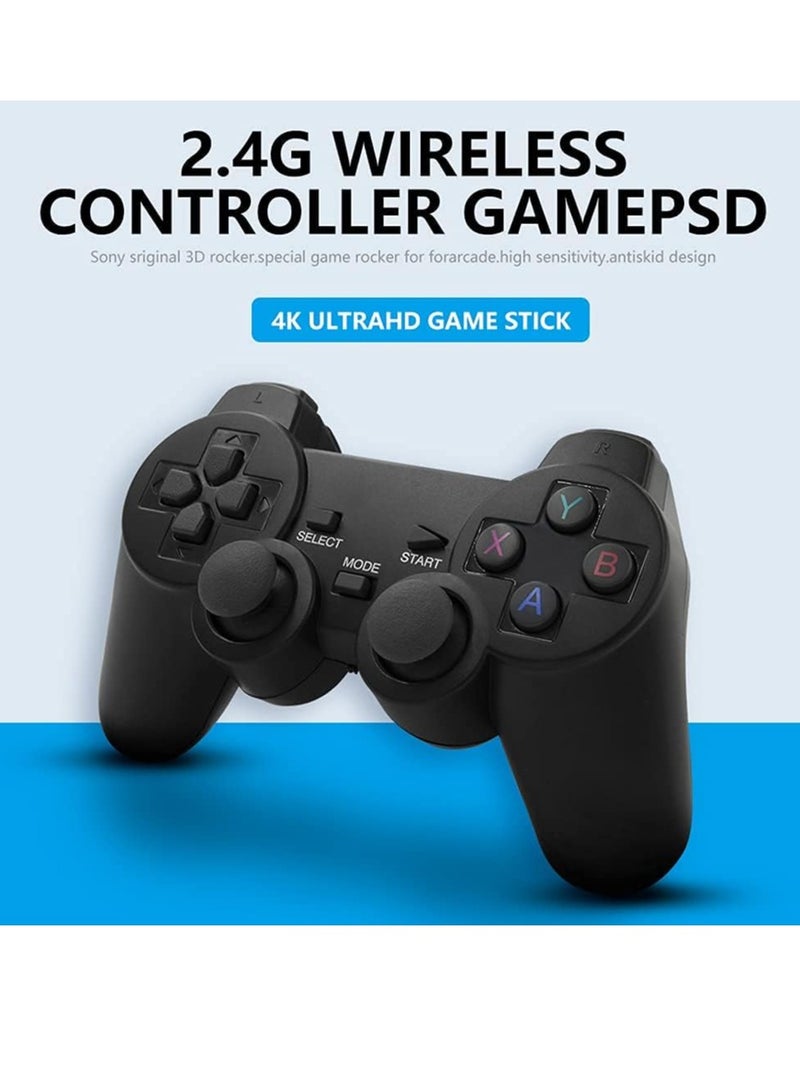 TIGER Integrated retro 4K game console with dual 2.4G wireless controllers, plug-and-play video game stick, built-in 3,500 games, 9 classic emulators, high-definition HDMI output for TV - Image 1