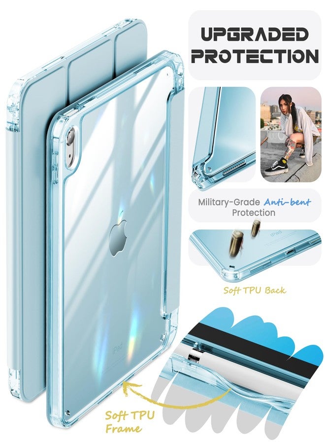 INFILAND Compatible with iPad A16 Case 11th Generation 11 Inch 2025, iPad 10th Generation Case 10.9 Inch 2022, Clear Slim Protective Cover with Apple Pencil Holder & Charging Adapter (Baby Blue) - Image 5