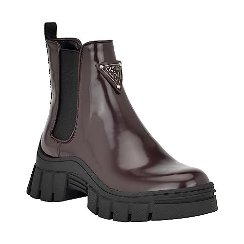 GUESS Women's Hestia Ankle Boot, Dark Red, 7 - Image 1