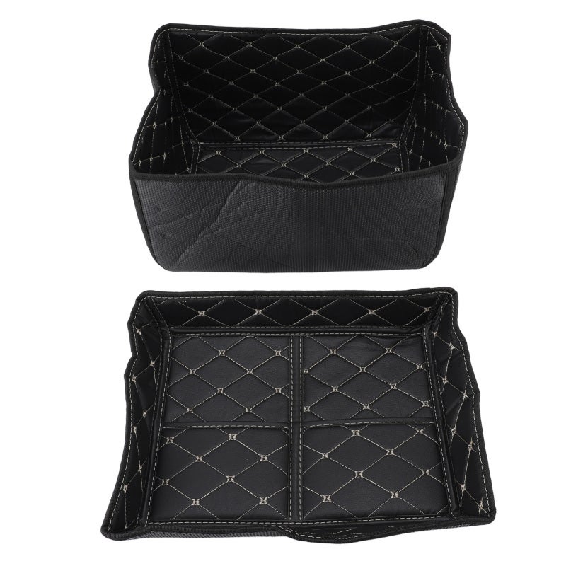 Motorcycle Top Box Liner 45L PU Leather Snug Fit - Motorcycle Trunk Case Liner Shape Retention Cushioning Protection for Daily Travel - Image 1