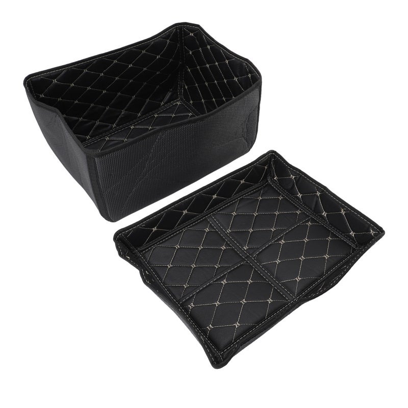 Motorcycle Top Box Liner 45L PU Leather Snug Fit - Motorcycle Trunk Case Liner Shape Retention Cushioning Protection for Daily Travel - Image 4
