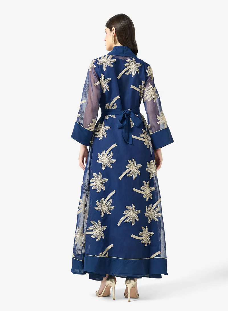 خزانة Embroidered Abaya With Inner Dress
