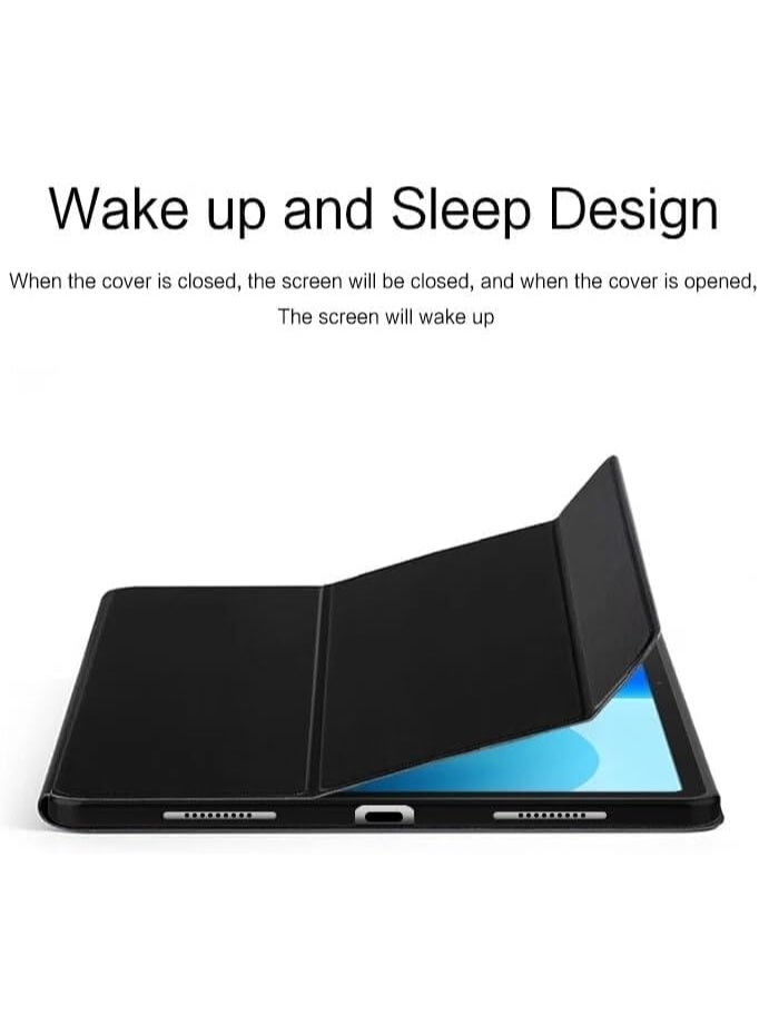 Huawei MatePad 11.5-inch Released 2023 Tablet Cover Case with Pencil Holder, Soft TPU Back Trifold Stand Protective Smart Cover Flip, Auto Wake&Sleep (black) - Image 5
