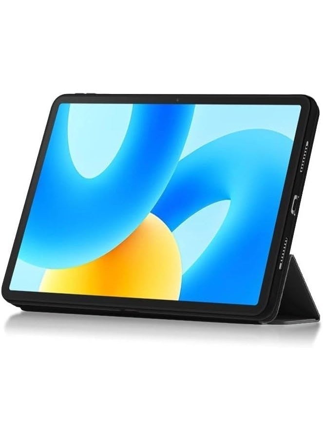 Huawei MatePad 11.5-inch Released 2023 Tablet Cover Case with Pencil Holder, Soft TPU Back Trifold Stand Protective Smart Cover Flip, Auto Wake&Sleep (black) - Image 3