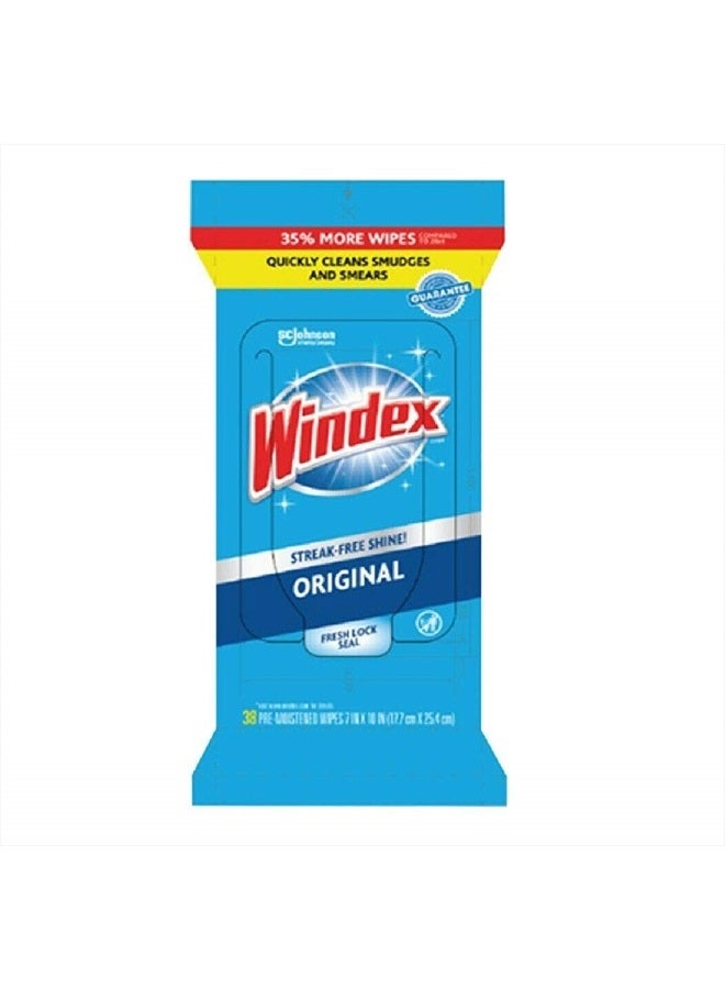 Windex Glass and Surface Pre-Moistened Wipes, Original, 38 Count  - Image 4