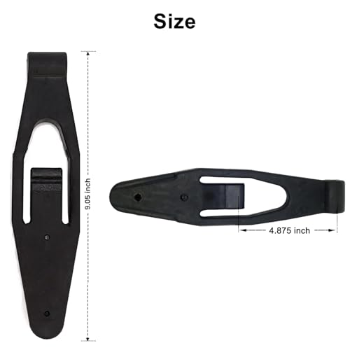 koxuyim قفل غطاء محرك الشاحنة المطاطي الأسود Koxuyim وكتيفة الالتقاط لبيتر بيلت 357، 367، 377، 378، 379، 388، 389 وكنورث W900، T300، T600، T800 (2 قطع) - Image 3