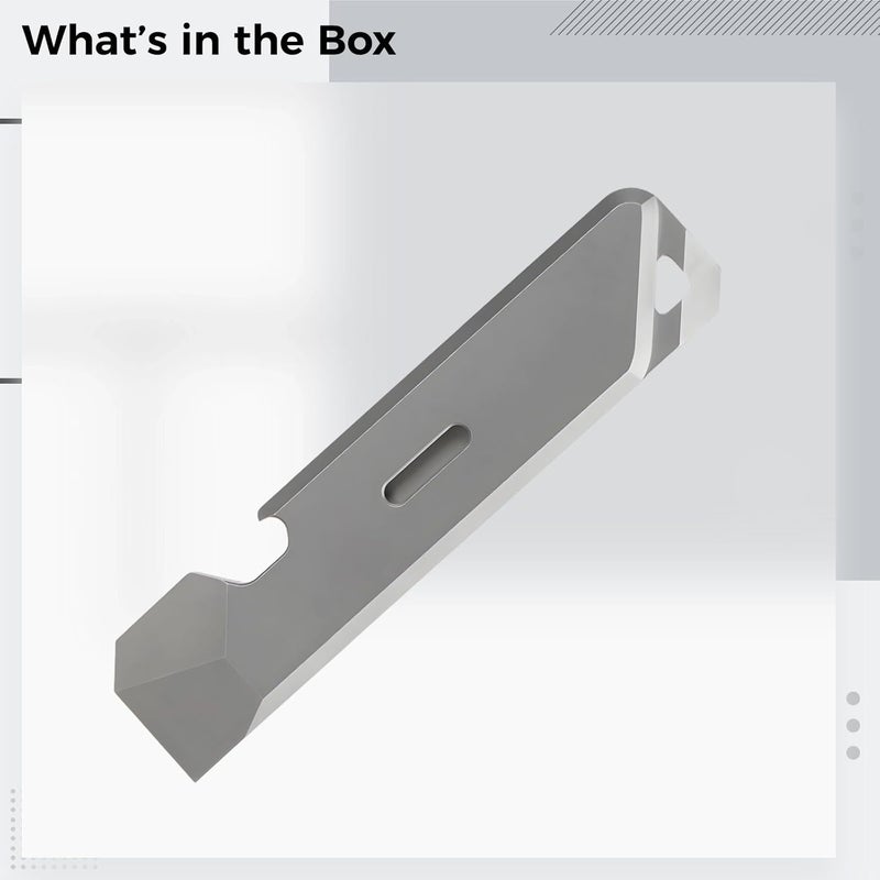 Portable 3.6 In Titanium Pry Tool With Bottle Opener And Keyhole Attachment - Image 3