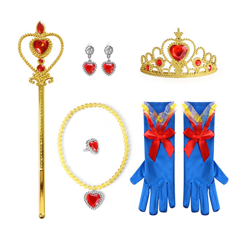 Generic Frozen Princess Heart Necklace Set F26 snow white gloves set