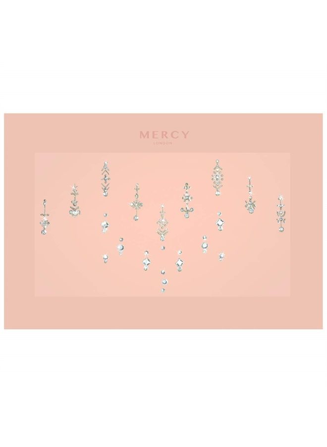 MERCY LONDON Priyanka Silver Bindis ✮ MERCY LONDON Crystal Indian Bindi Face Jewels Gold Silver Multi Packet Bridal - Image 2