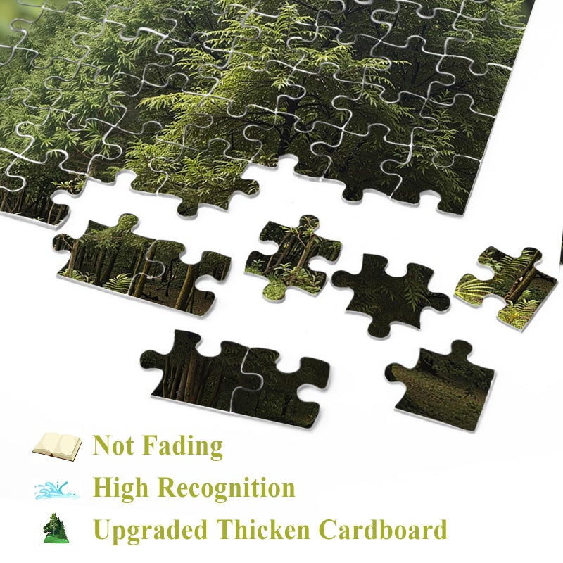 BBOLDIN Book Forest Puzzle for Adults 1000 Pieces Nature, Fantasy Plant Jigsaw Puzzle, Cozy Tree River Green Puzzle - Image 4