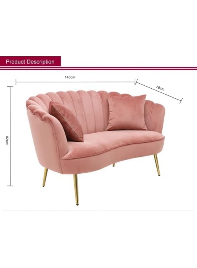 Zayn comforts Two Seat Living Room Furniture Sofa Modern Pink Velvet Loveseats Sofas Luxury Upholstered Furniture for Hotel - Image 2