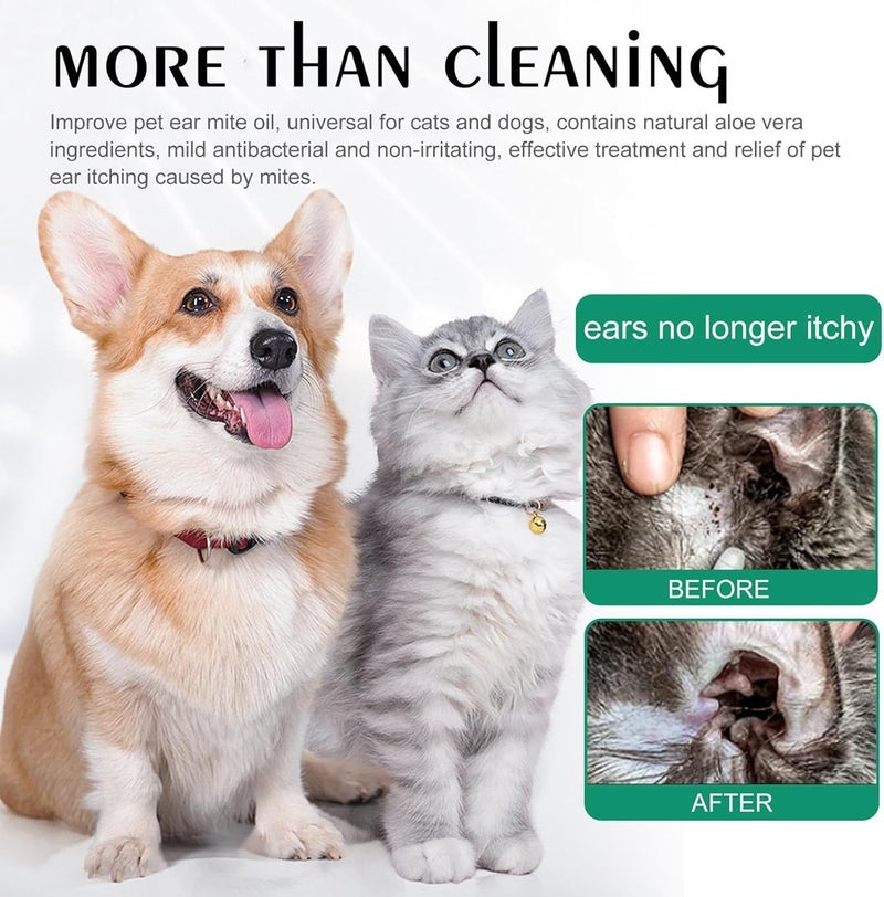 Makbeaty Advanced Ear Cleanser For Dogs and Cats, Natural Ear Solution for Itch Relief and Deodorizing, Cleans Ear Canal and Prevents Infections, Advanced Gentle Dog & Cat Ear Care (20ml) - Image 5