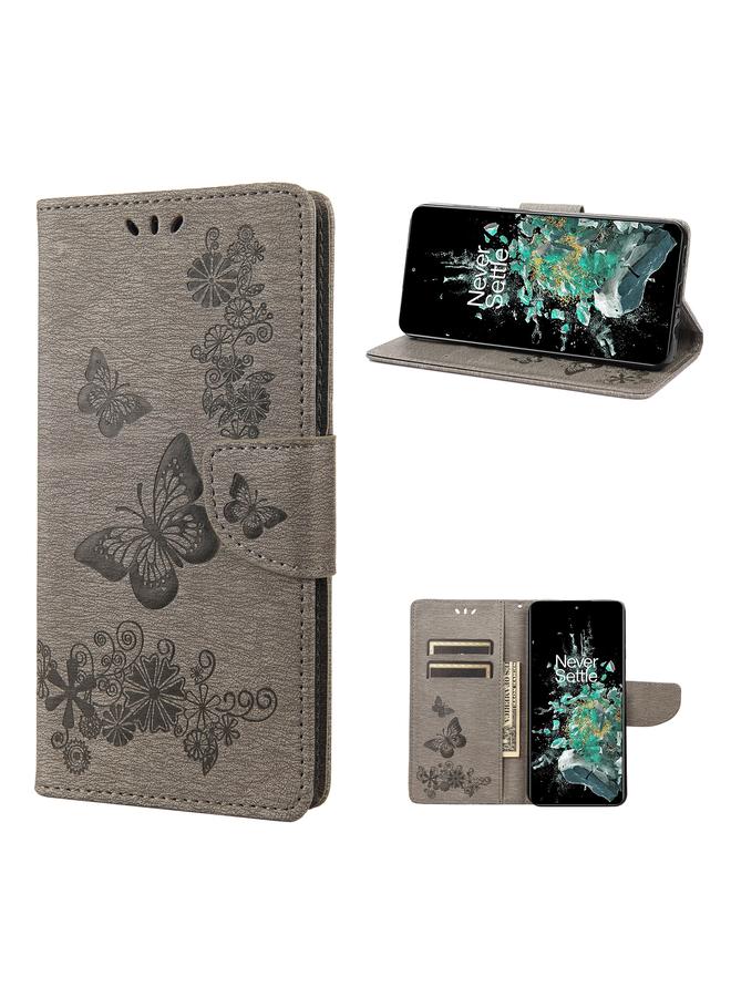 S-TOP Case For OnePlus 10T Butterfly Embossed Horizontal Flip Leather Phone Case - Image 1