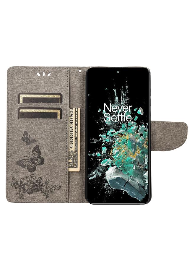 S-TOP Case For OnePlus 10T Butterfly Embossed Horizontal Flip Leather Phone Case - Image 4