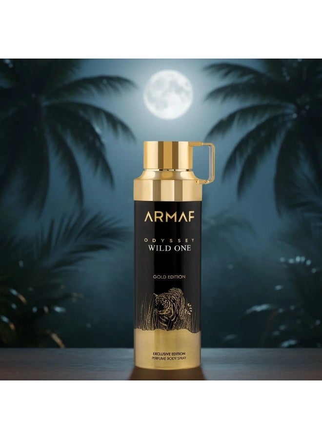 Armaf Odyssey Wild One Gold Edition Perfume Body Spray 200Ml - Image 4