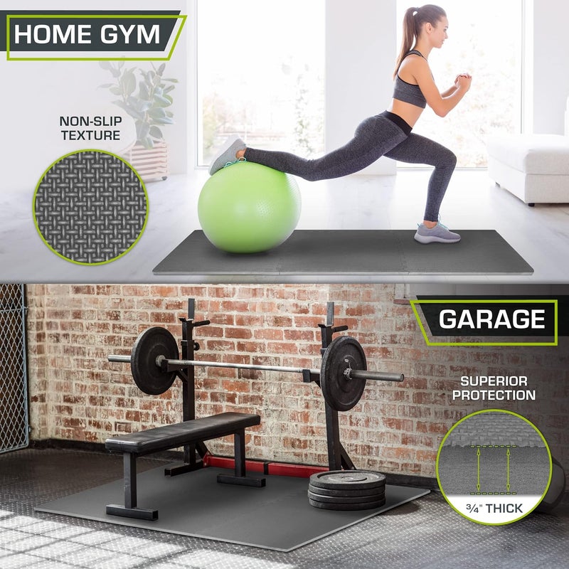 ProSource Fit Extra Thick Puzzle Exercise Mat 3/4" or 1”, EVA Foam Interlocking Tiles for Protective, Cushioned Workout Flooring for Home and Gym Equipment - Image 3