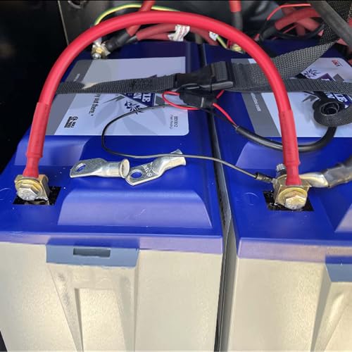 iGreely Battery Cable - iGreely 8 AWG 8 Gauge Wire Made with Tinned Copper Wire Battery Power Inverter Cables with Terminals for Solar Panel Trolling Motor Automotive Motorcycle RV Marine Boat 2ft/60cm - Image 5