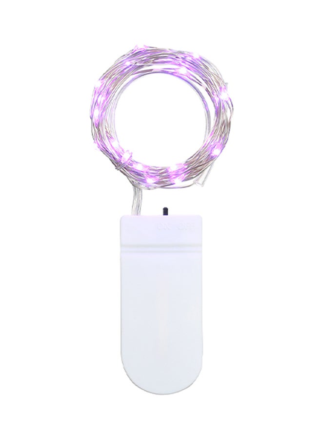 إسكدنيا شريط إضاءة للزينة شديد المرونة وقابل للثني مزود بـ30 مصباح LED على شكل نجوم أبيض 3متر - Image 1