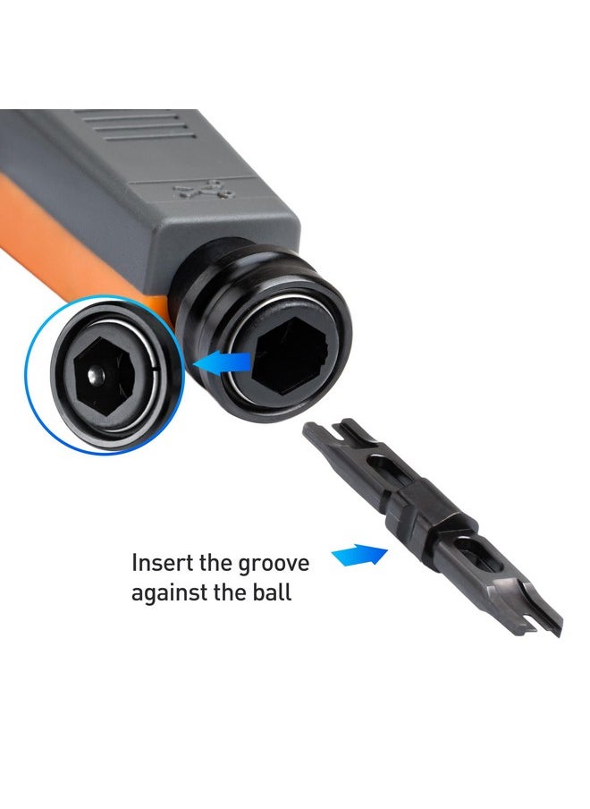 Cable Matters Cable Matters 110 Punch Down Tool with 110 Blade, Ethernet PunchDown Tool, Keystone Punch Down Tool for Cat 8, Cat 7, Cat 6A, Cat 6, Cat 5e, Cat 5 Network  - Image 3