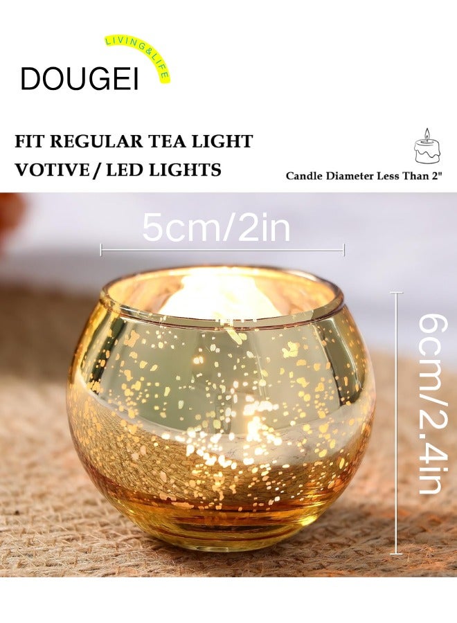 DOUGEI 12 PCS Candle holder Gold color 5.5*6.7CM - Image 3