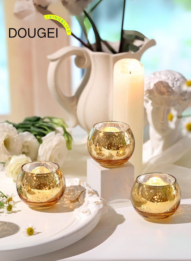DOUGEI 12 PCS Candle holder Gold color 5.5*6.7CM - Image 2