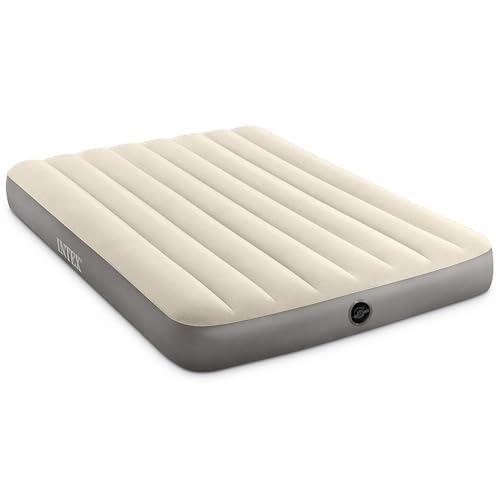 Intex Plastic 64102E Dura-Beam Air Mattress, Full, Beige - Image 1